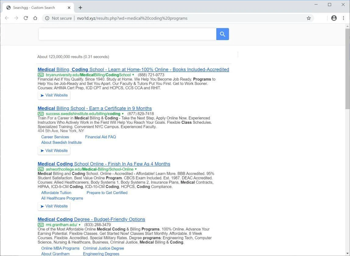 How to remove Nvo1d.xyz browser hijacker (Virus Removal Guide) 1 Image: Chrome browser is redirected to Nvo1d.xyz