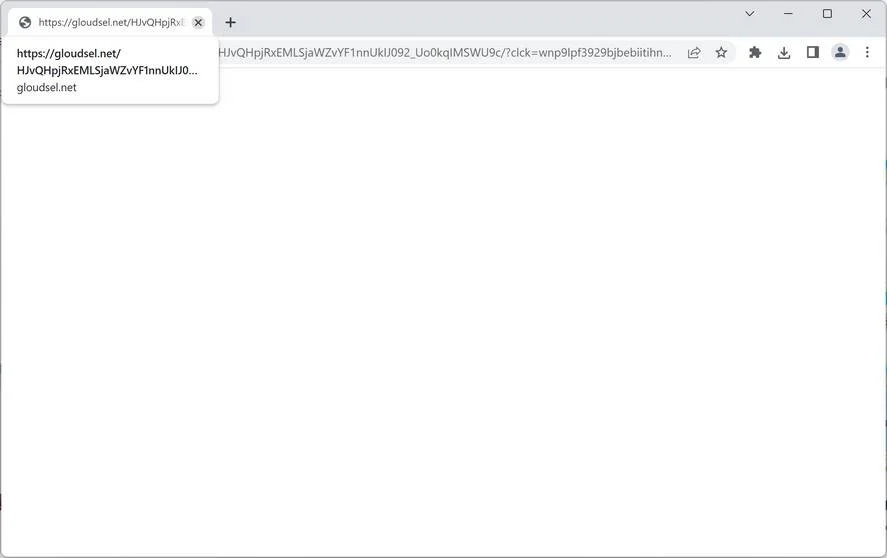 Remove Gloudsel.net Ads (Virus Removal Guide) 1 Image: Chrome browser is redirected to Gloudsel.net