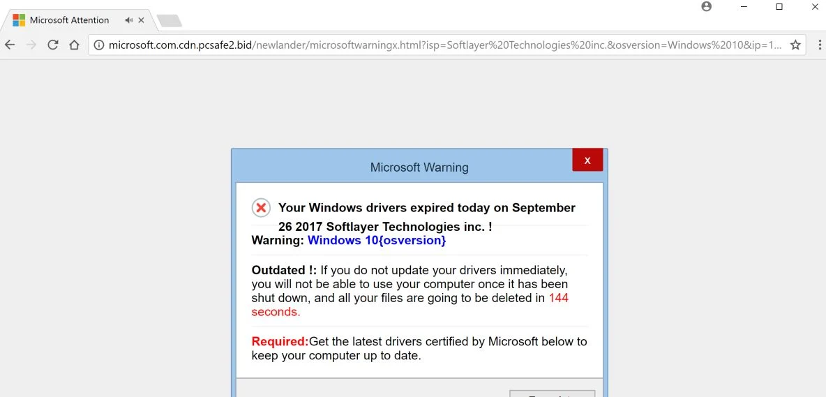 microsoft.com.cdn.pcsafe2.bid scam virus