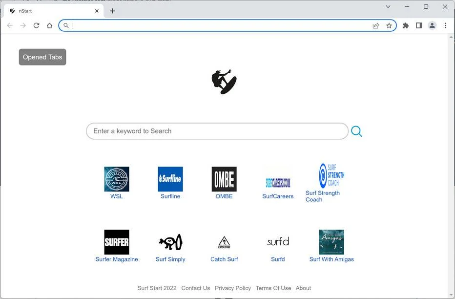 Image: nStart new tab page