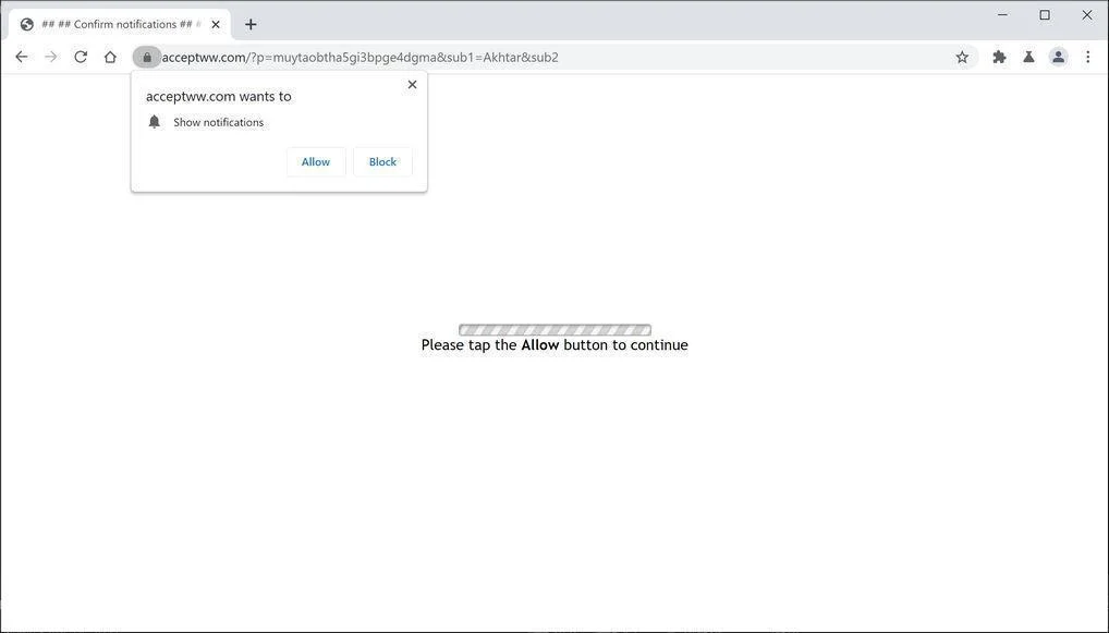 Remove Acceptww.com pop-up ads (Virus Removal Guide) 1 Image: Chrome browser is redirected to Acceptww.com