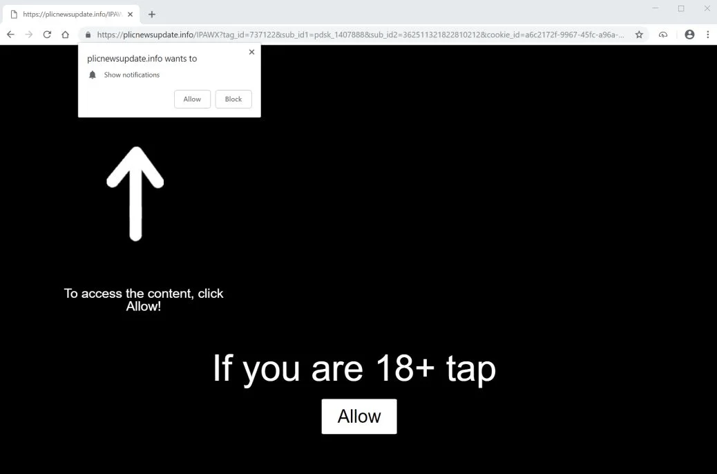 plicnewsupdate.info redirect virus