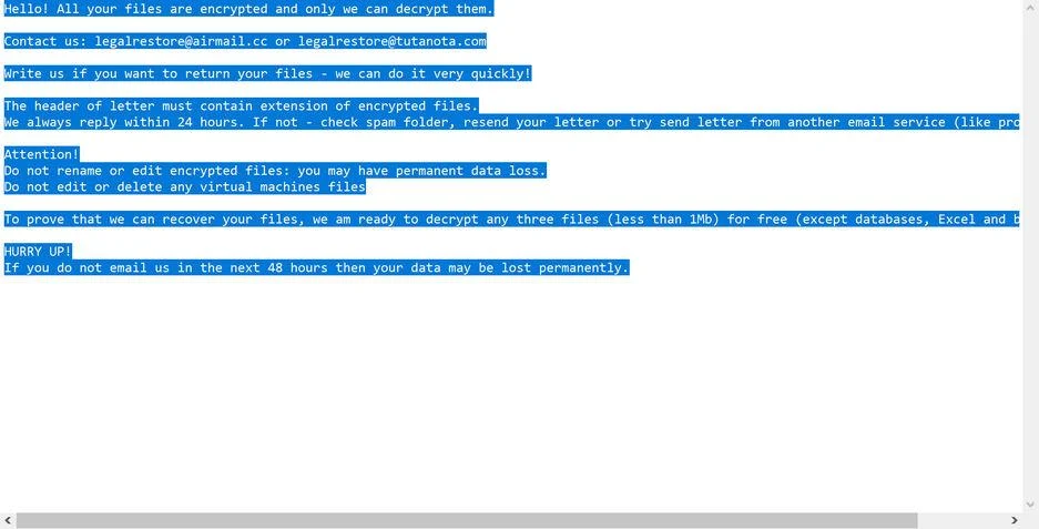 Image: Gcahvv ransomware