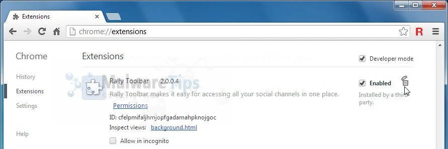 [Image: Rally Toolbar Chrome extension]