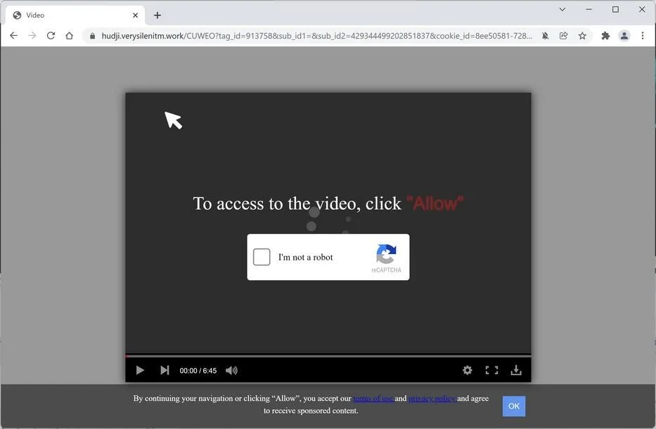 How to Remove Verysilenitm.work Pop-up Ads (Virus Removal Guide) 1 Image: Chrome browser is redirected to Verysilenitm.work