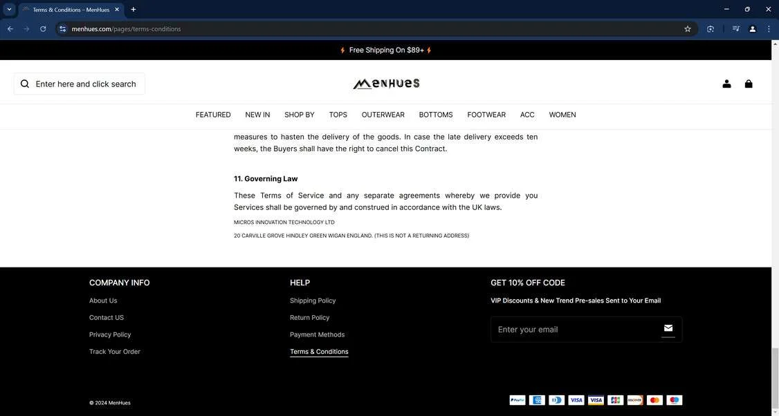 Menhues.com Store Scam - Don't Shop Here Ever 1 Menhues.com scam