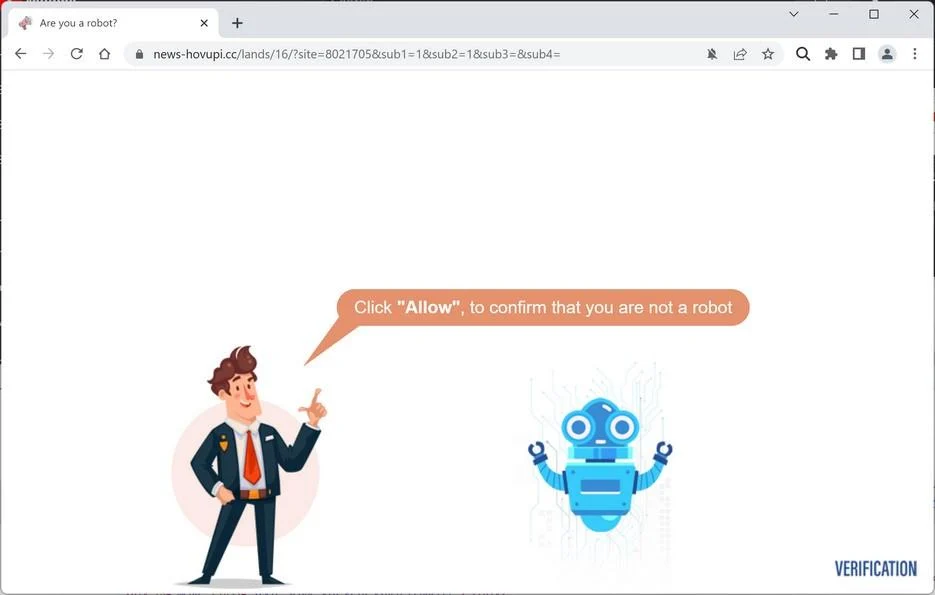 How to Remove News-hovupi.cc Pop-up Ads (Virus Removal Guide) 1 Image: Chrome browser is redirected to News-hovupi.cc