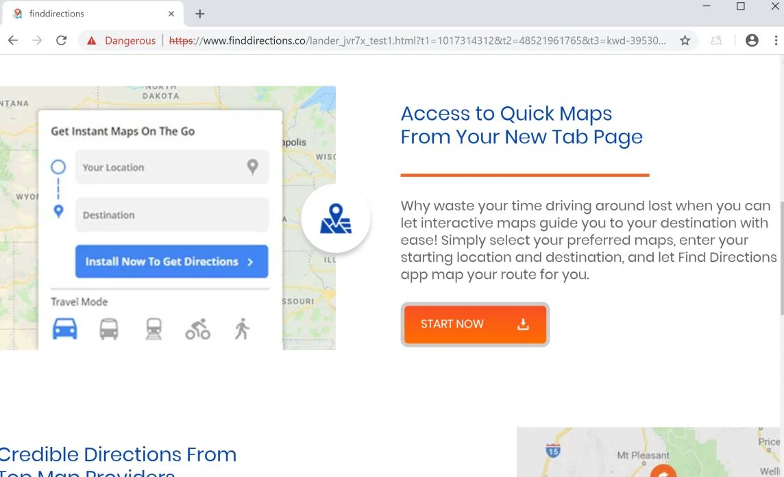 finddirections.co redirect virus