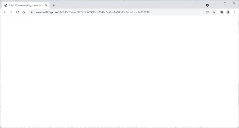 Remove Powermelting.com pop-up ads (Virus Removal Guide) 1 Image: Chrome browser is redirected to Powermelting.com