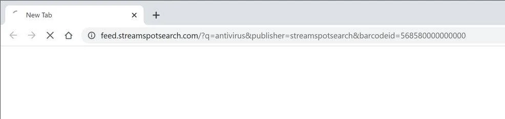 Remove StreamSpotSearch Browser Hijacker (Virus Removal Guide) 1 Image: Chrome browser is redirected to StreamSpotSearch Search
