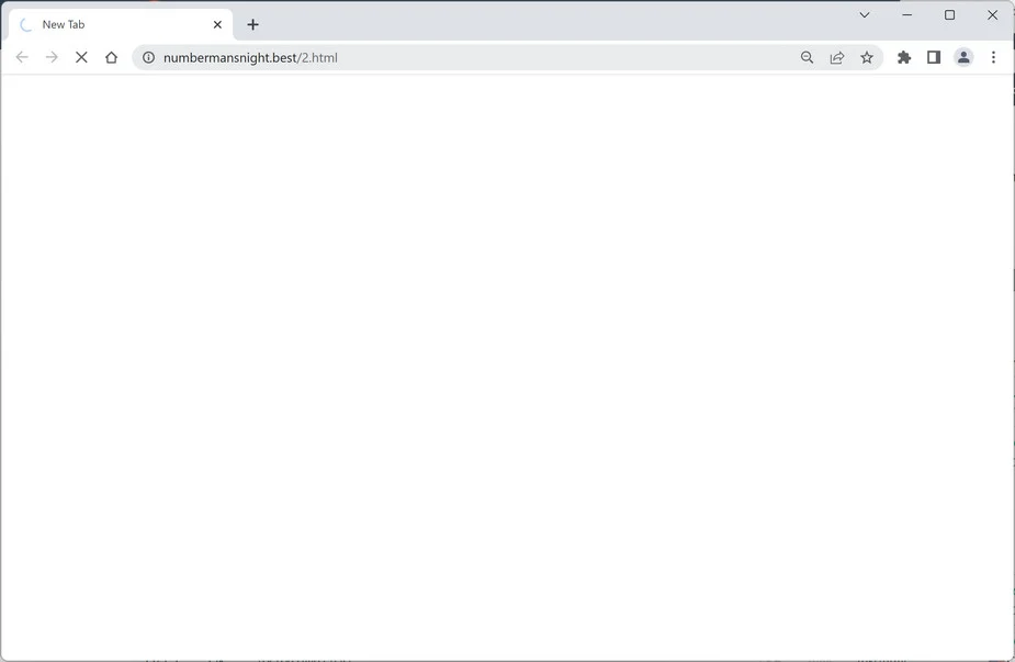Image: Chrome browser is redirected to Numbermansnight.best