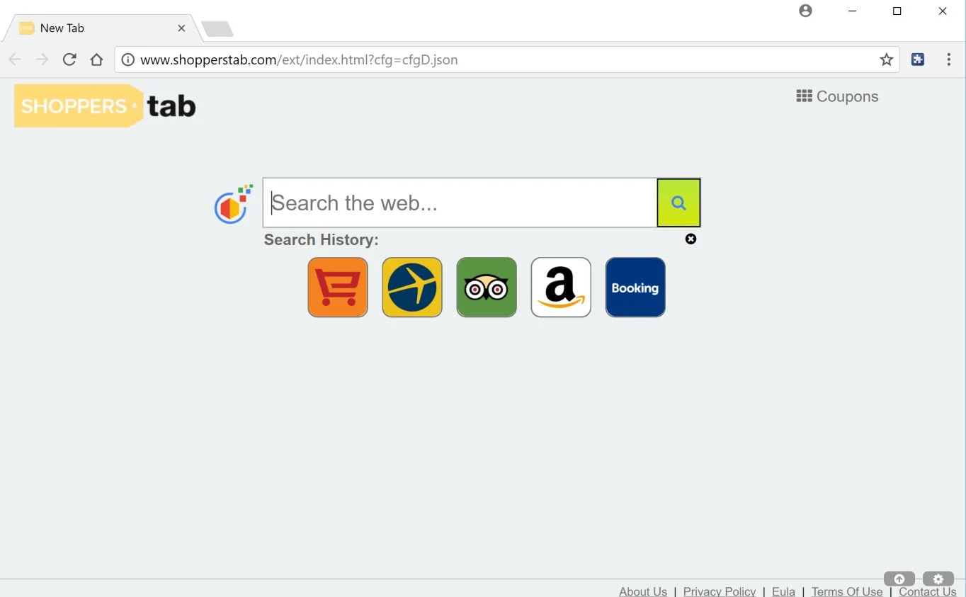 Shoppers Tab Redirect Adware