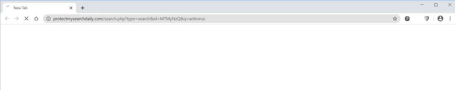 Image: Chrome browser is redirected to Protectmysearchdaily.com