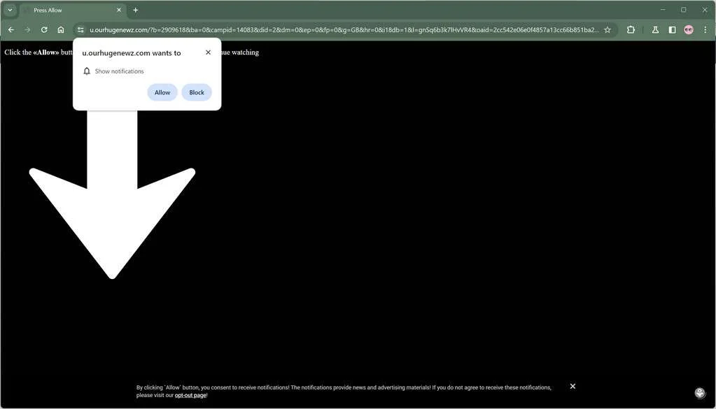 ourhugenewz.com malware