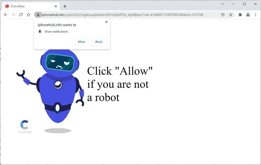 How to Remove Iphonehub.info Pop-up Ads (Virus Removal Guide) 1 Image: Chrome browser is redirected to Iphonehub.info