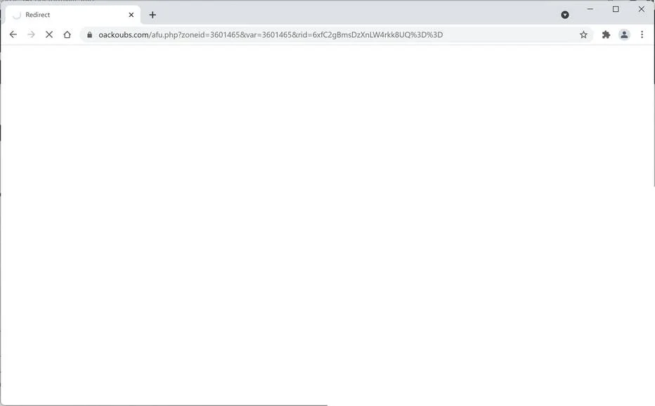 Remove Oackoubs.com pop-up ads (Virus Removal Guide) 1 Image: Chrome browser is redirected to Oackoubs.com