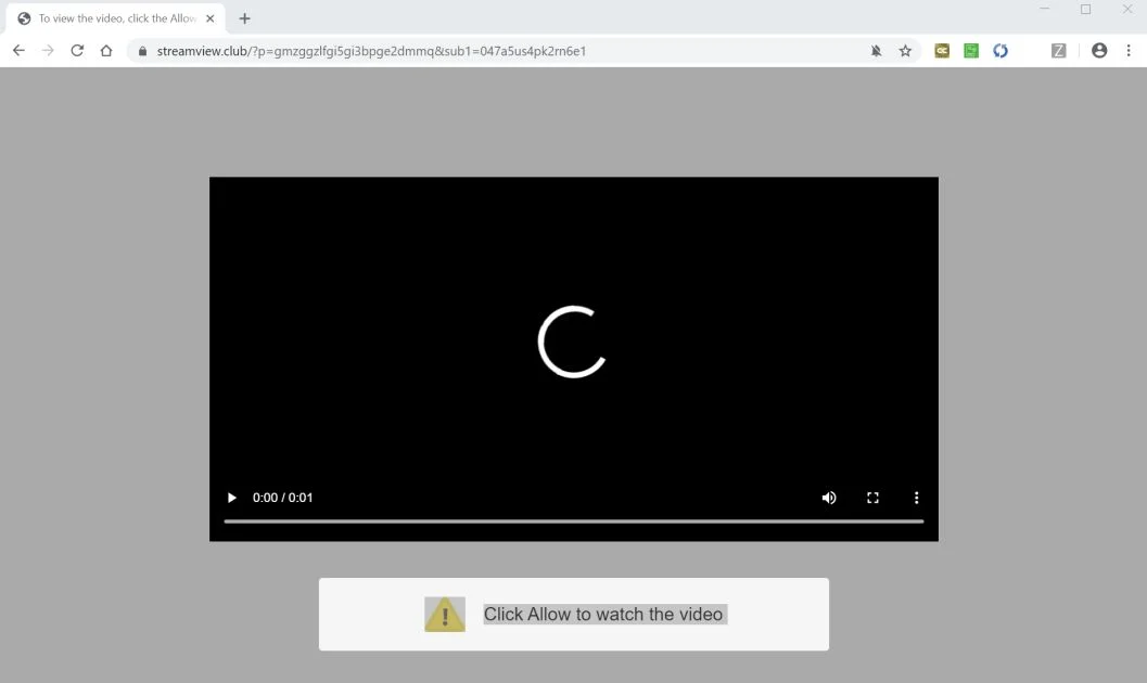 How to remove Streamview.club pop-up ads (Virus Removal Guide) 1 Image: Chrome browser is redirected to Streamview.club