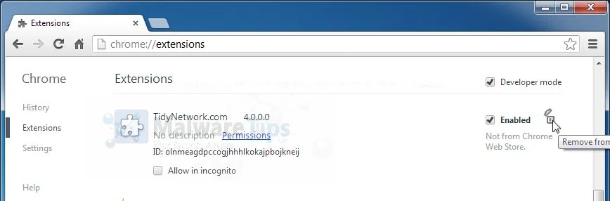 [Image: TidyNetwork Chrome extensions]