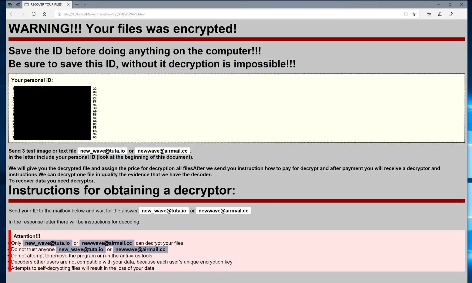 Image: #NEW_WAVE Ransom Note