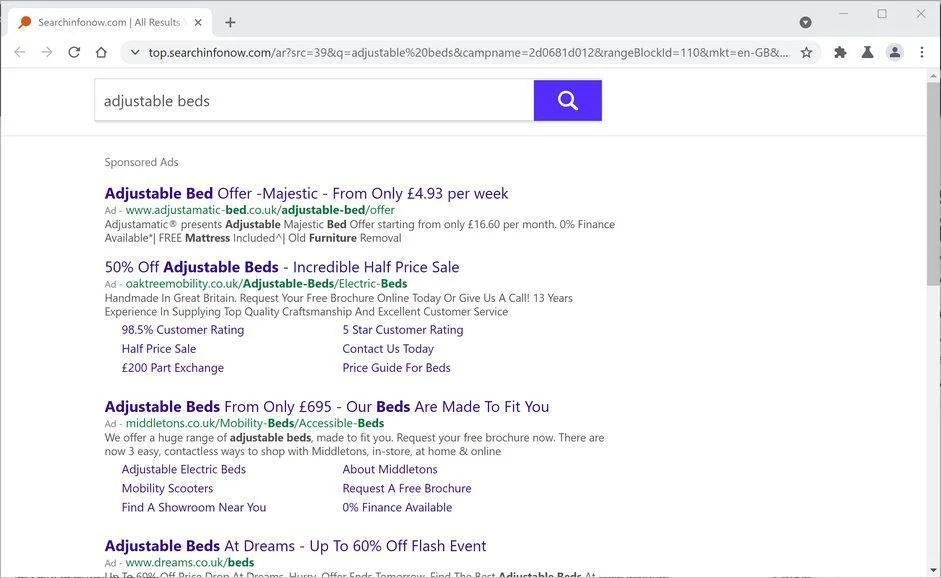 Image: Searchinfonow.com browser hijacker