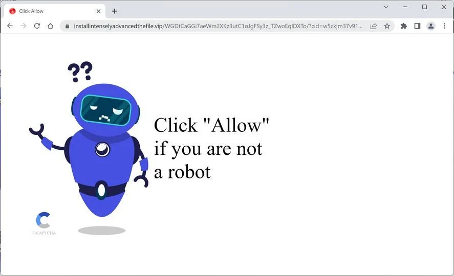 Remove Installintenselyadvancedthefile.vip Ads (Virus Removal Guide) 1 Image: Chrome browser is redirected to Installintenselyadvancedthefile.vip