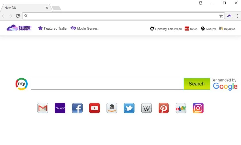 ScreenDream New Tab redirect