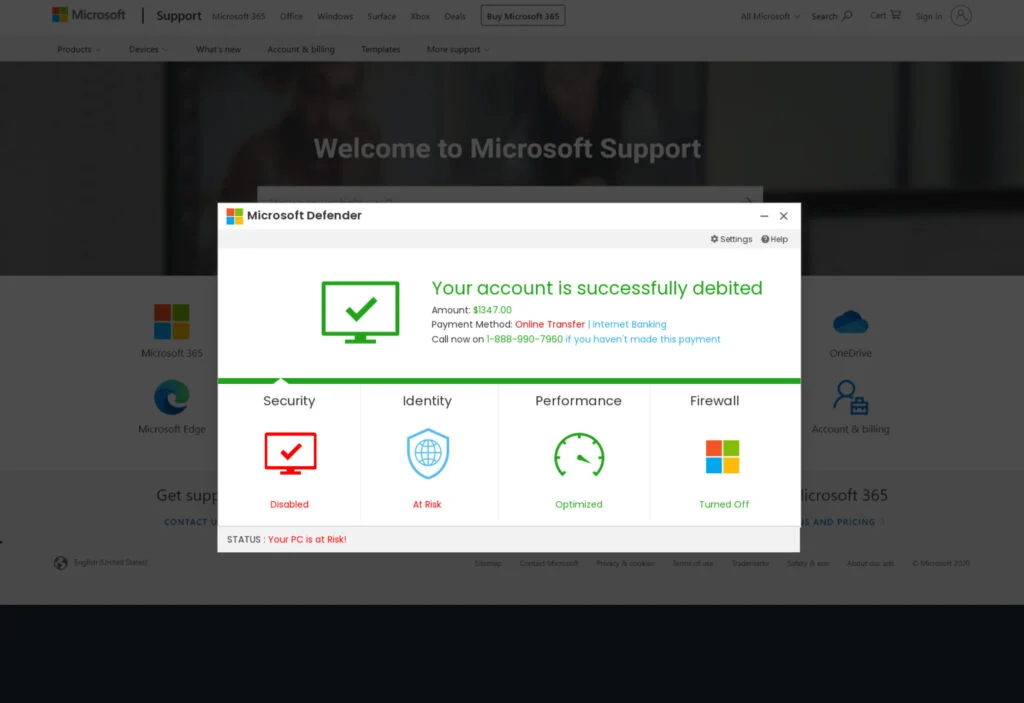Remove "Your Account Is Successfully Debited" Pop-up Virus 1 Your Account Is Successfully Debited Scam