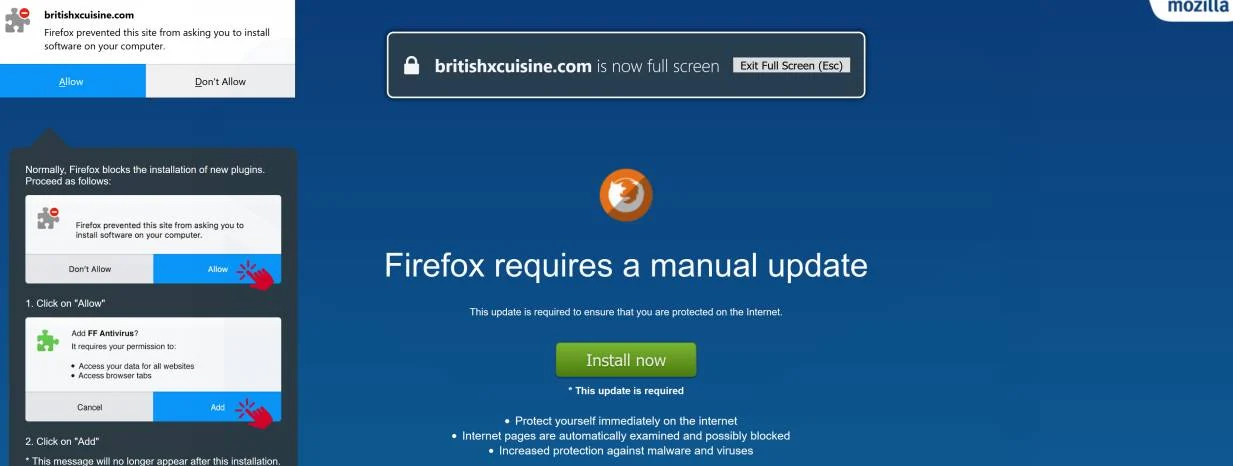 FF Antivirus Extension pop-up ads