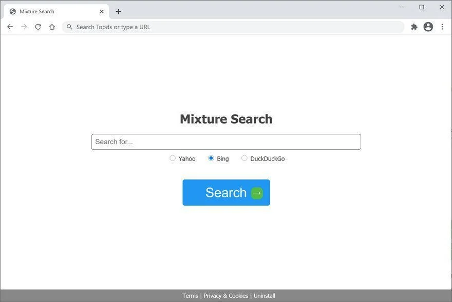 Remove Mixture Search browser hijacker (Virus Removal Guide) 1 Image: Mixture Search browser hijacker