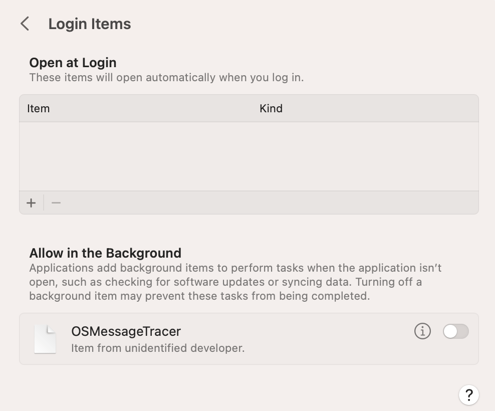 OSMessageTracer Mac