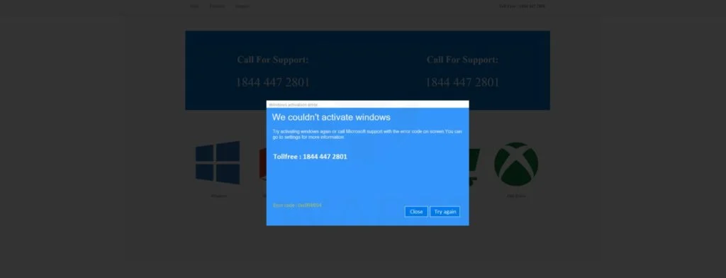 Windows Is Not Activated POP-UP Scam 