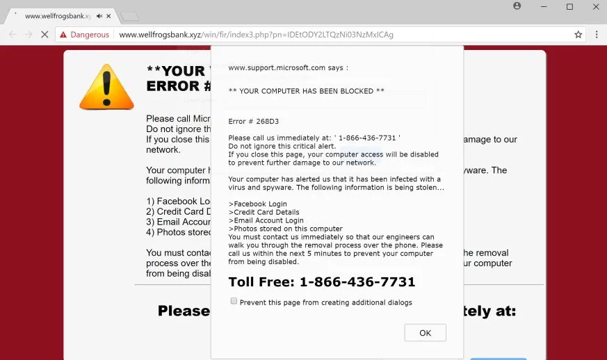 User Access Suspended Scam Virus