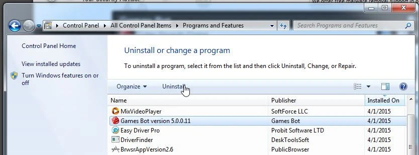 Games Bot Removal
