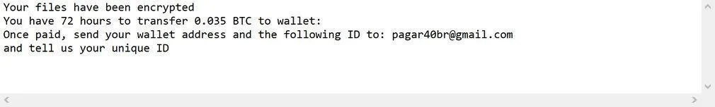 Image: Pagar ransomware note
