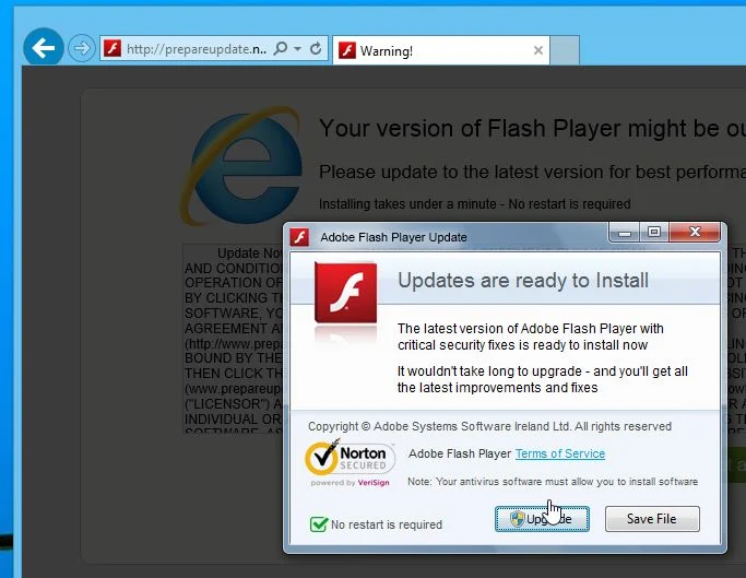 prepareupdate.newperferctupgrade.net virus