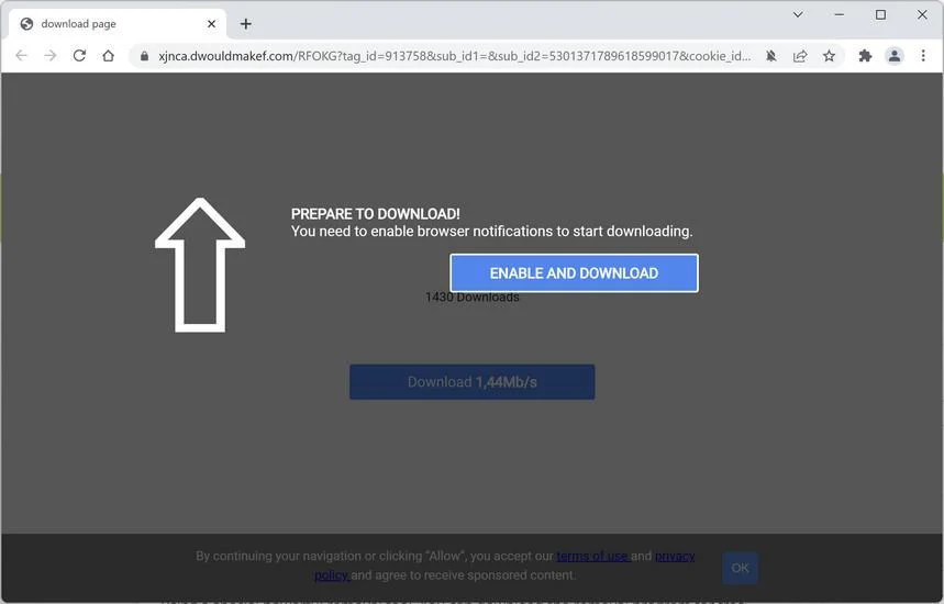 How to Remove Dwouldmakef.com Pop-up Ads (Virus Removal Guide) 1 Image: Chrome browser is redirected to Dwouldmakef.com