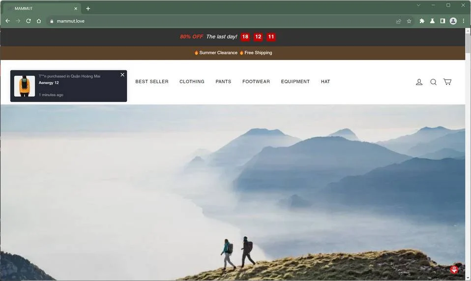 Mammut.Love Scam Store: A Fake Mammut Website 1 Mammut.Love scam