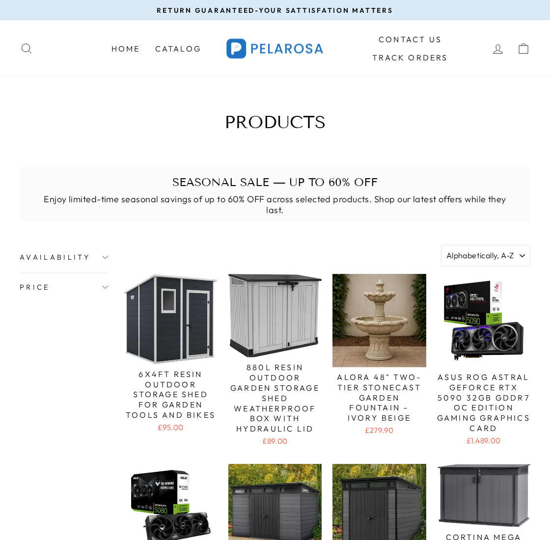 Pelarosa EXPOSED: UK Company Questions, Shed Deals and Costly Buyer Risks 1 Pelarosa catalog advertising discounted garden sheds, fountains and ASUS graphics cards