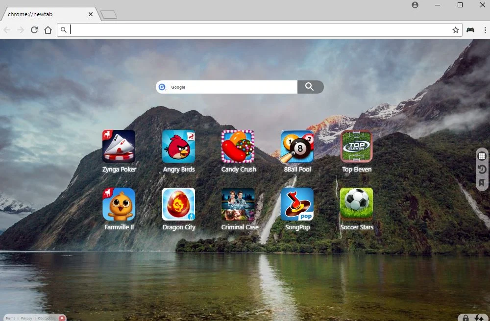 GamingHub New Tab redirect