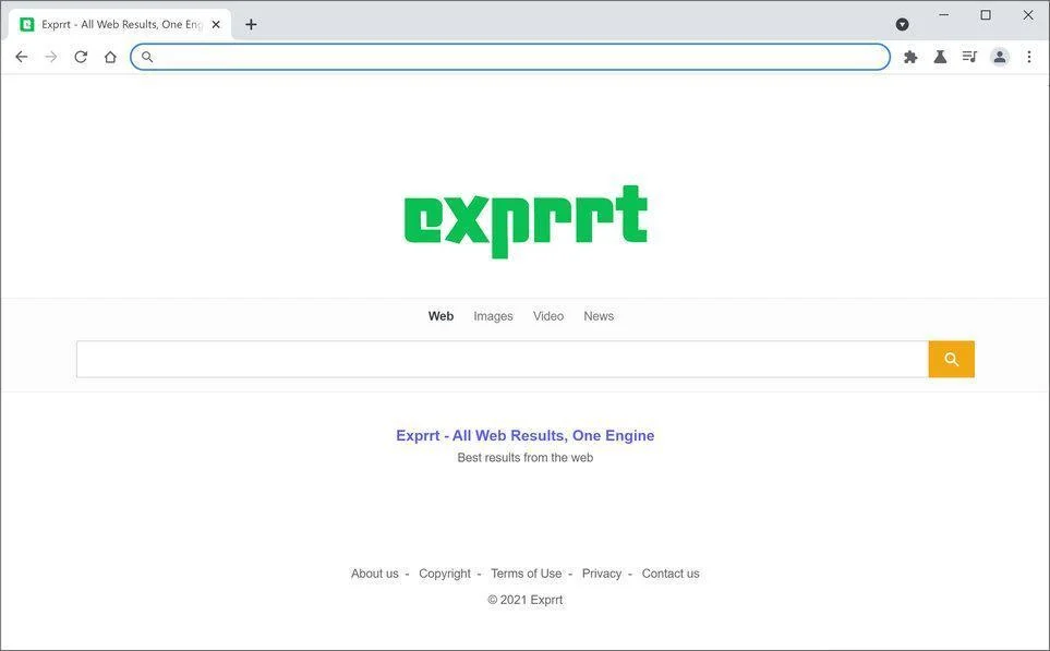 Image: Chrome browser is redirected through Exprrt