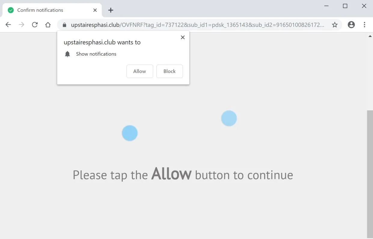 How to remove Upstairesphasi.club pop-up ads (Virus Removal Guide) 1 upstairesphasi.club redirect virus