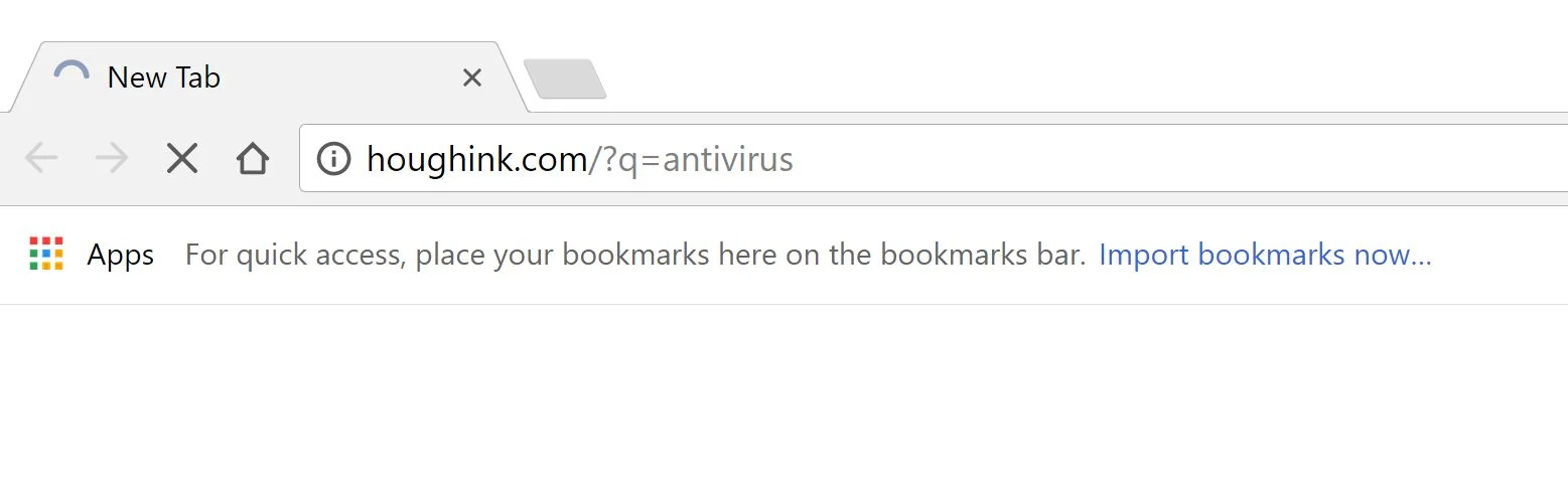 Houghink.com search redirect virus