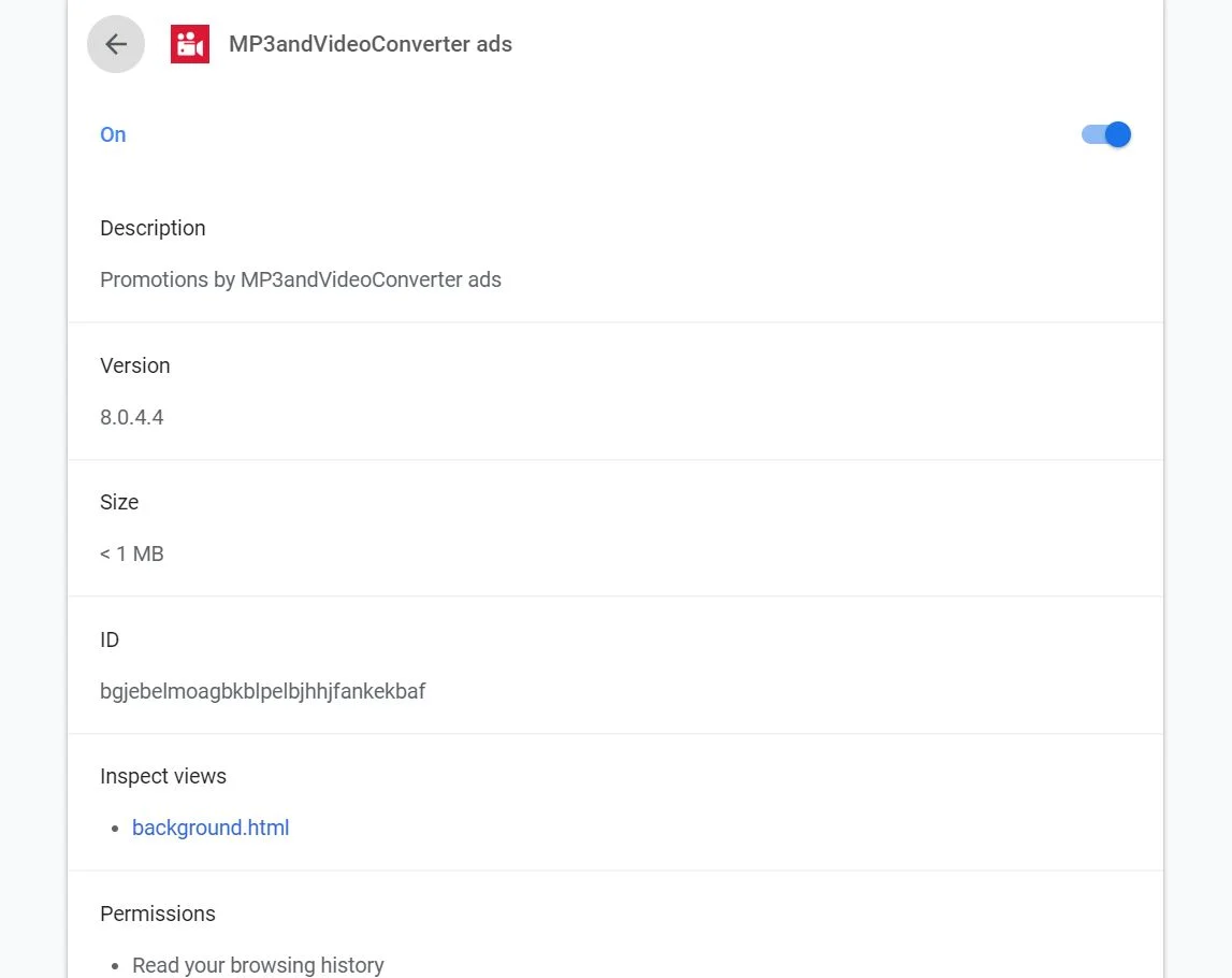 MP3andVideoConverter ads Virus