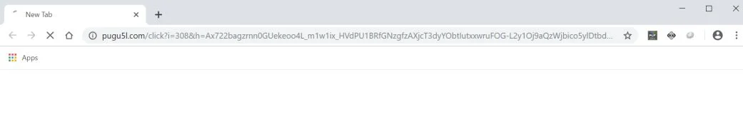 Image: Chrome browser is redirected to the Pugu5l.com site
