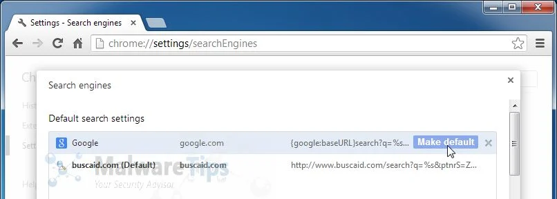 [Image: BuscaID search redirect]