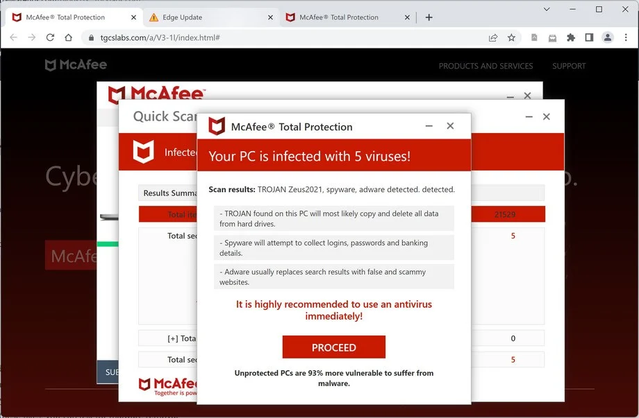 Remove Tgcslabs.com Ads (Virus Removal Guide) 1 Image: Tgcslabs.com browser hijacker