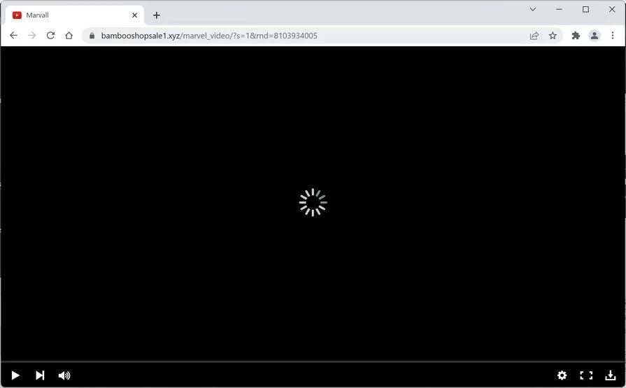 Image: Chrome browser is redirected to Bambooshopsale1.xyz