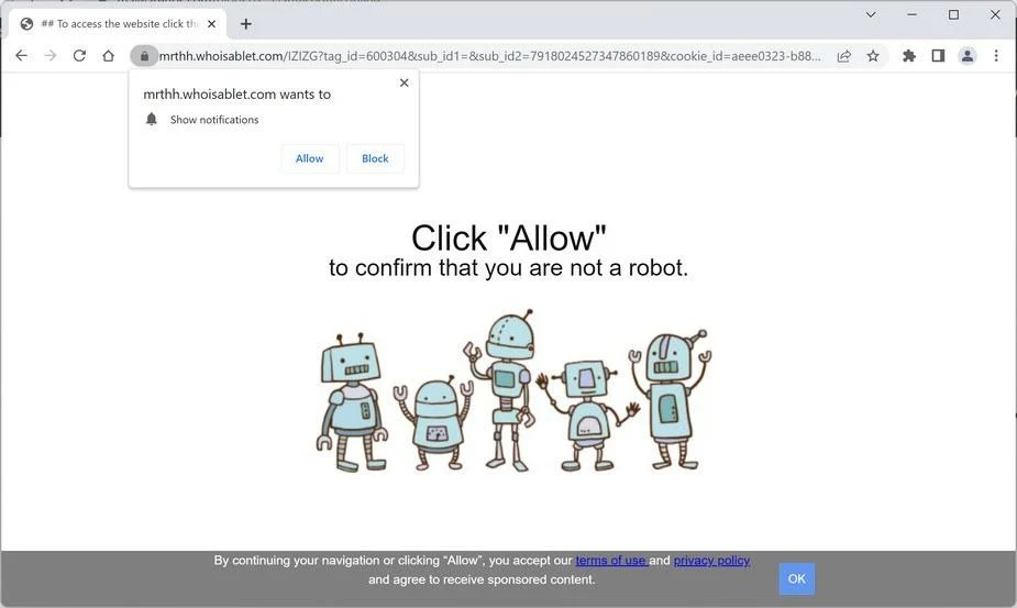 How to Remove Whoisablet.com Pop-up Ads (Virus Removal Guide) 1 Image: Chrome browser is redirected to Whoisablet.com
