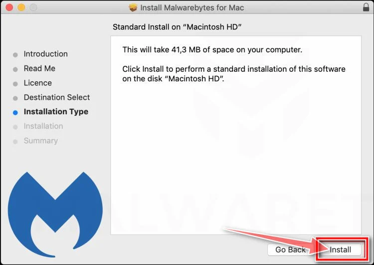 Click Install to install Malwarebytes on Mac Click Install to install Malwarebytes on Mac