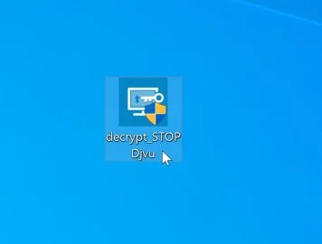Double-click on the Emsisoft Decryptor for STOP Djvu icon to decrypt the encrypted files